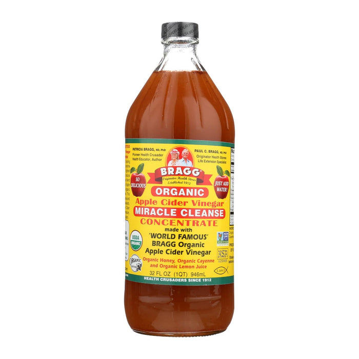 Bragg - Organic Apple Cider Vinegar - Miracle Cleanser Concentrate - Case Of 12 - 32 Fl Oz Biskets Pantry 