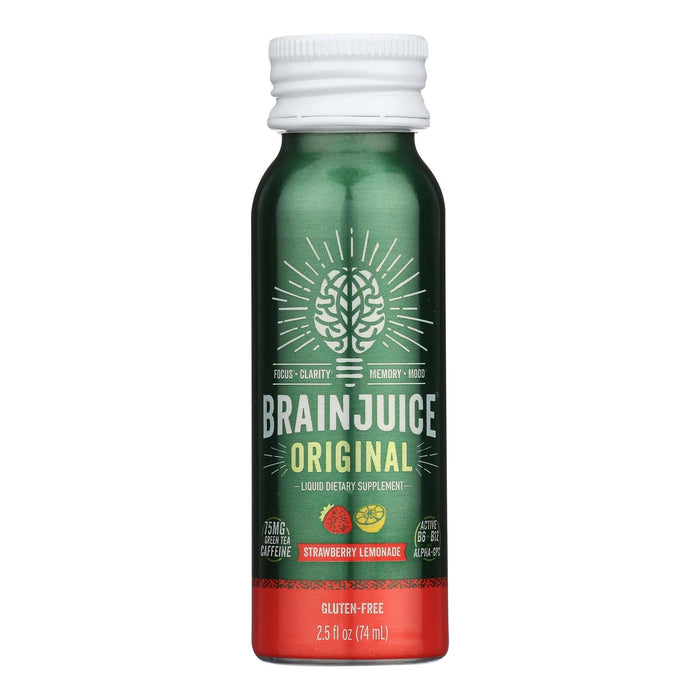Brain Juice - Brain Juice Strawberry Lemonade - Case Of 12 - 2.5 Fl Oz Biskets Pantry 