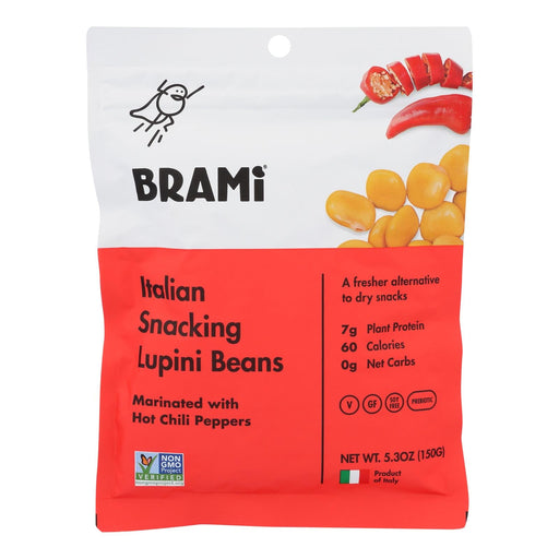 Brami Lupini Snack - Hot Pepper - Case Of 8 - 5.3 Oz. Biskets Pantry 