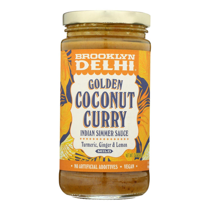 Brooklyn Delhi - Golden Coconut Curry Simmer Sauce - Case Of 6 - 12 Oz Biskets Pantry 