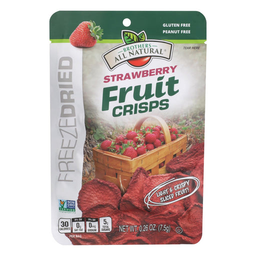 Brothers All Natural - Fruit Crisps - Strawberry - Case Of 24 - 0.26 Oz. Biskets Pantry 