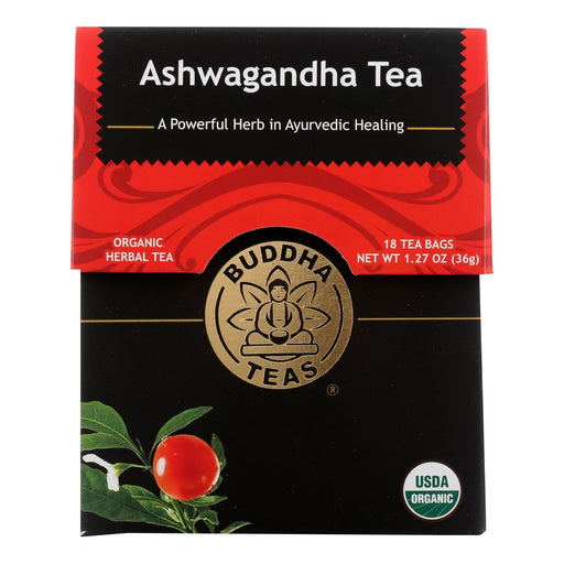 Buddha Teas - Organic Tea - Ashwaghanda - Case Of 6 - 18 Count Biskets Pantry 