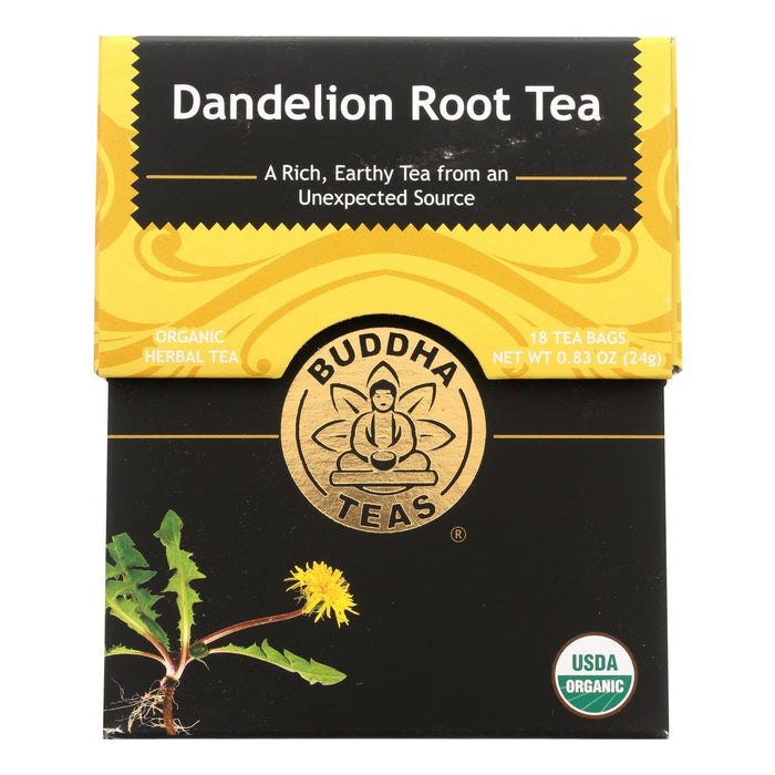 Buddha Teas - Organic Tea - Dandelion Root - Case Of 6 - 18 Bags Biskets Pantry 