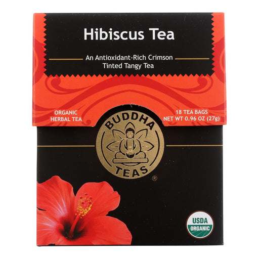 Buddha Teas - Organic Tea - Hibiscus - Case Of 6 - 18 Count Biskets Pantry 