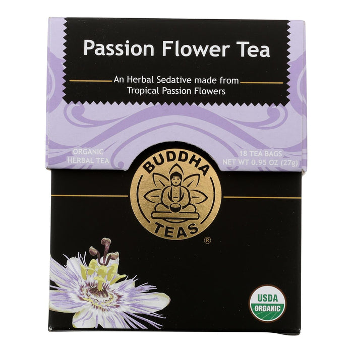 Buddha Teas - Organic Tea - Passion Flower - Case Of 6 - 18 Count Biskets Pantry 