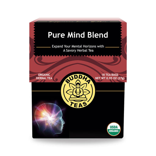 Buddha Teas - Organic Tea - Pure Mind - Case Of 6 - 18 Count Biskets Pantry 