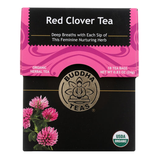 Buddha Teas - Organic Tea - Red Clover - Case Of 6 - 18 Count Biskets Pantry 