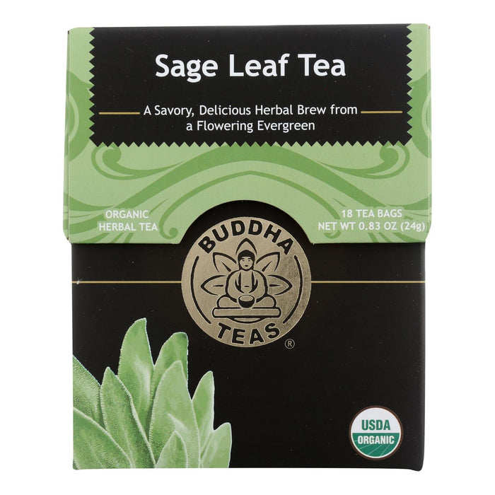 Buddha Teas - Organic Tea - Sage Leaf - Case Of 6 - 18 Count Biskets Pantry 