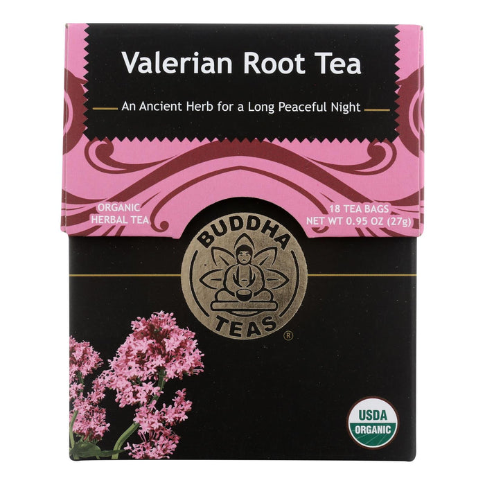 Buddha Teas - Organic Tea - Valerian Root - Case Of 6 - 18 Count Biskets Pantry 