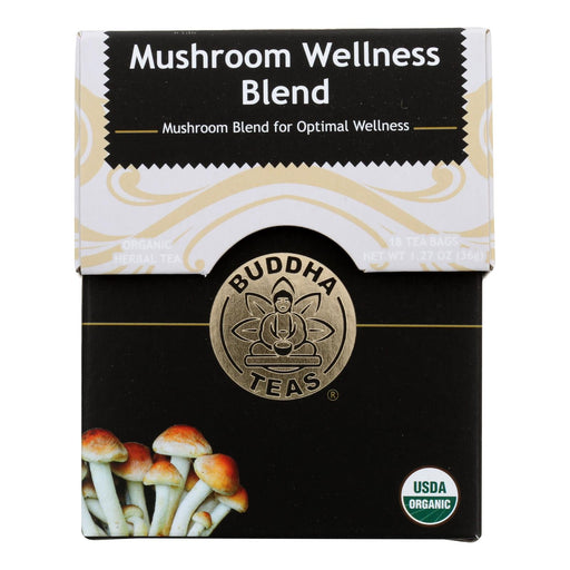 Buddha Teas - Tea Mushroom Wllnss Blend - Case Of 6-18 Bag Biskets Pantry 