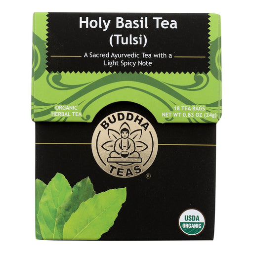 Buddha Teas - Tea Organic Holy Basil - Case Of 6 - 18 Bag Biskets Pantry 