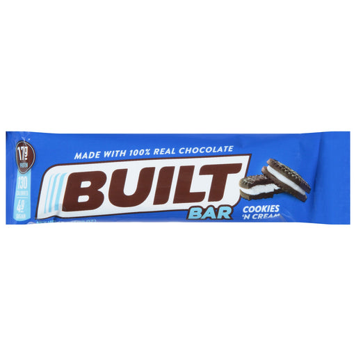 Built Bar - Protein Bar Cookies N Cream - Case Of 12-49 Grm Biskets Pantry 