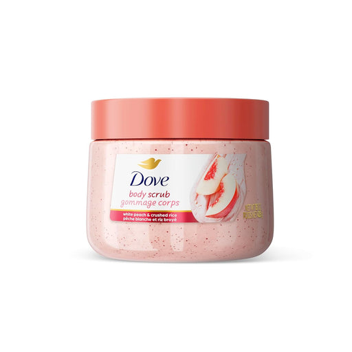 White Peach & Crushed Rice Body Scrub Exfoliates and Deeply Nourishes for Smooth, Radiant Skin 15 Oz