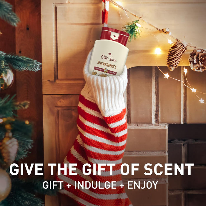 Body Wash for Men, Holidudes Holiday Edition, 24/7 Holiday Freshness, Lasting Scent and Rich Lather, Stocking Stuffer, Snickerdudel Sugar Cookie Scent, 16 Oz