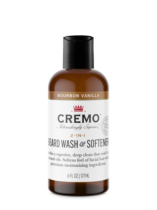 Cremo 2-in-1 Beard & Face Wash, Bourbon Vanilla Scent, 6 fl oz