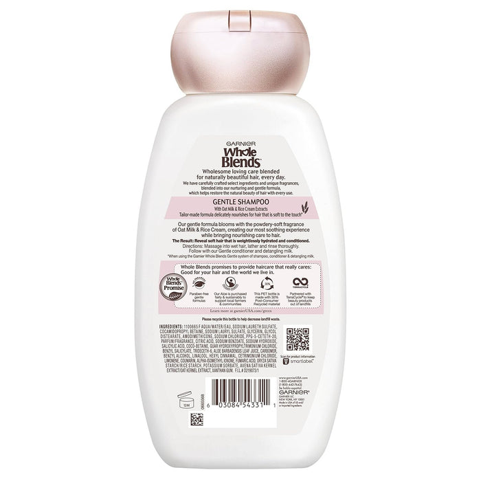 Garnier Whole Blends Gentle Shampoo Oat Delicacy, For Sensitive Scalp, 12.5 fl. oz.