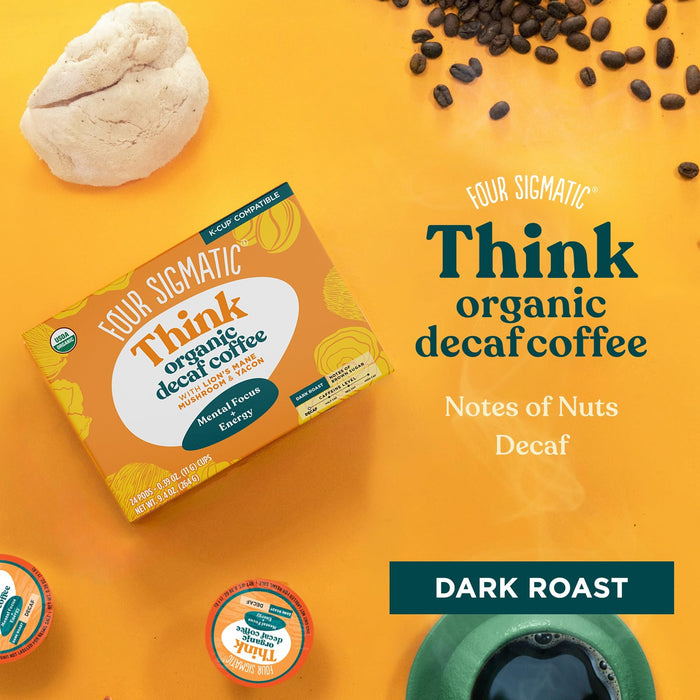 Decaf Lion's Mane Mushroom Coffee K-Cups by Four Sigmatic