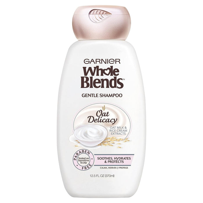 Garnier Whole Blends Gentle Shampoo Oat Delicacy, For Sensitive Scalp, 12.5 fl. oz.