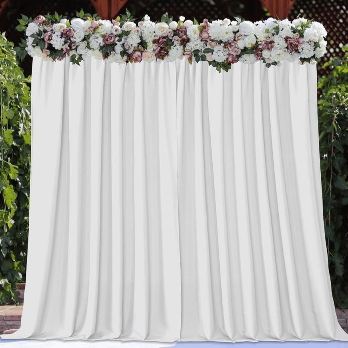 Joydeco White Backdrop Curtains