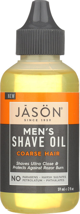 JASON Men's Coarse Hair Shave Oil, 2 oz. (Packaging May Vary)