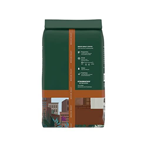 Starbucks Whole Bean Coffee, Medium Roast Coffee, Pike Place Roast, 100% Arabica, 6 bags (12 oz each)