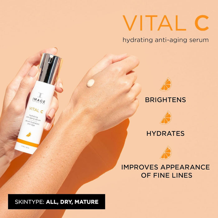 IMAGE Skincare, VITAL C Hydrating Serum, with Potent Vitamin C to Brighten, Tone and Smooth Appearance of Wrinkles, 1.7 Fl Oz (Pack of 1)