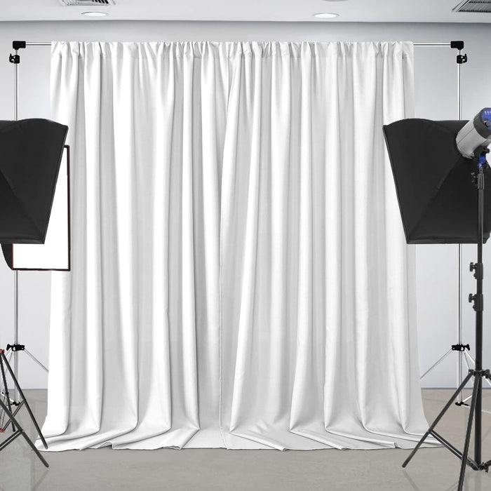 Joydeco White Backdrop Curtains