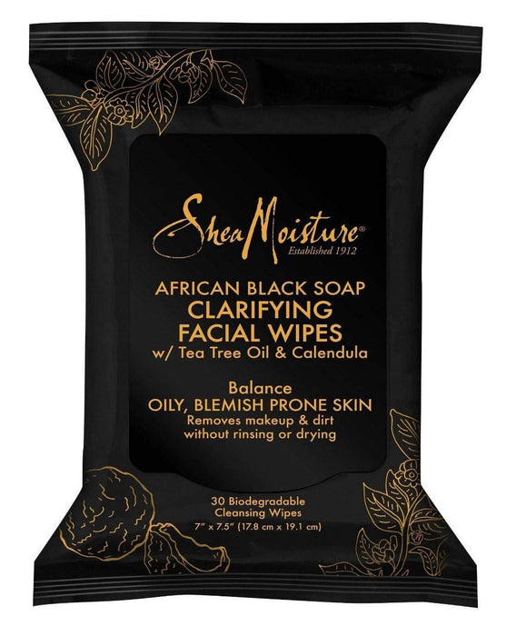 SheaMoisture African Black Soap Cleansing Facial Wipes (2 Pack)