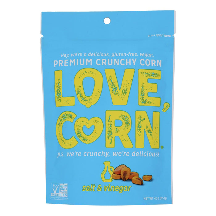 Love Corn - Crunchy Corn Salt&vinegar - Case Of 12-4 Oz