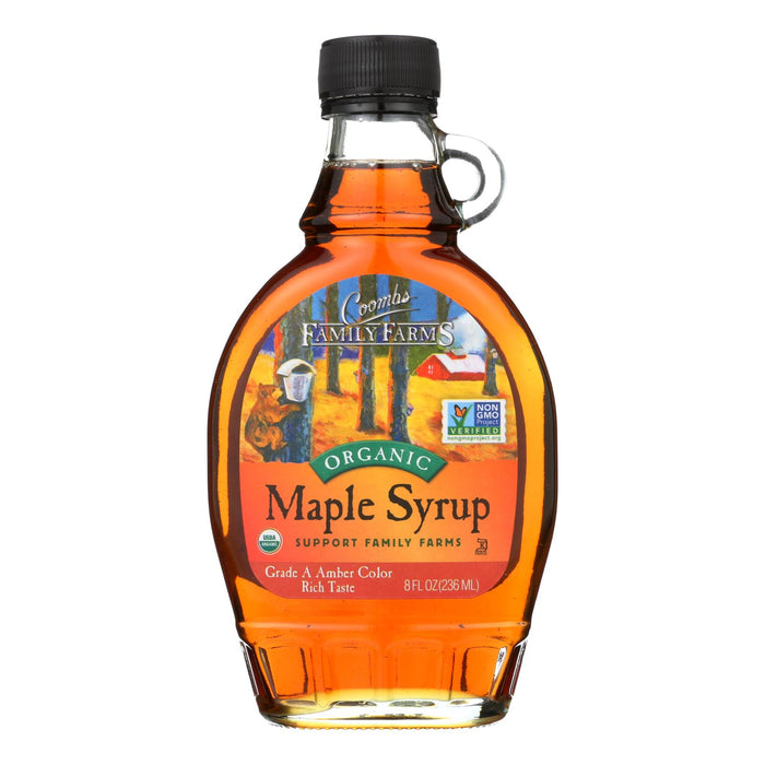 Coombs Family Farms - Organic Maple Syrup Grade A Dark Amber - Case Of 12 - 8 Fl Oz