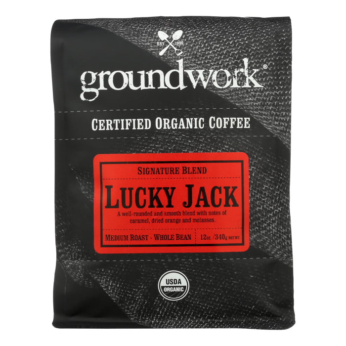 Groundwork - Coffee Organic Lky Jk Medium Roasted - Case Of 6-12 Oz
