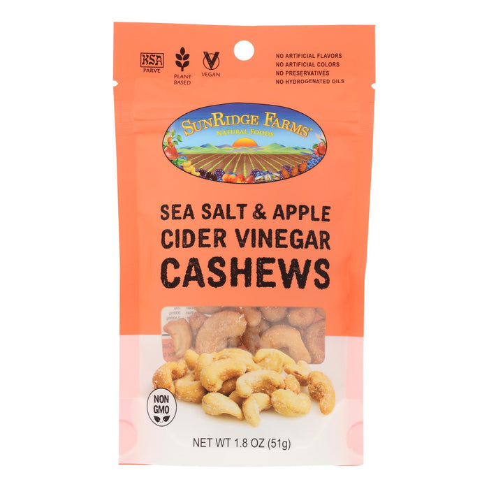 Sunridge Farms Cashews - Case Of 8 - 1.8 Oz