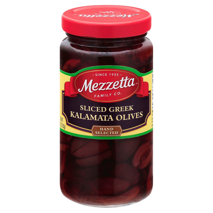 Mezzetta Sliced Greek Kalamata Olives - Case Of 6 - 5.75 Oz