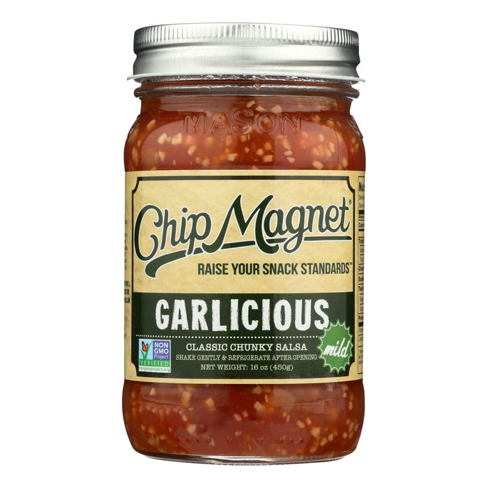 Chip Magnet Salsa Sauce Appeal - Salsa - Garlicious - Case Of 6 - 16 Oz.