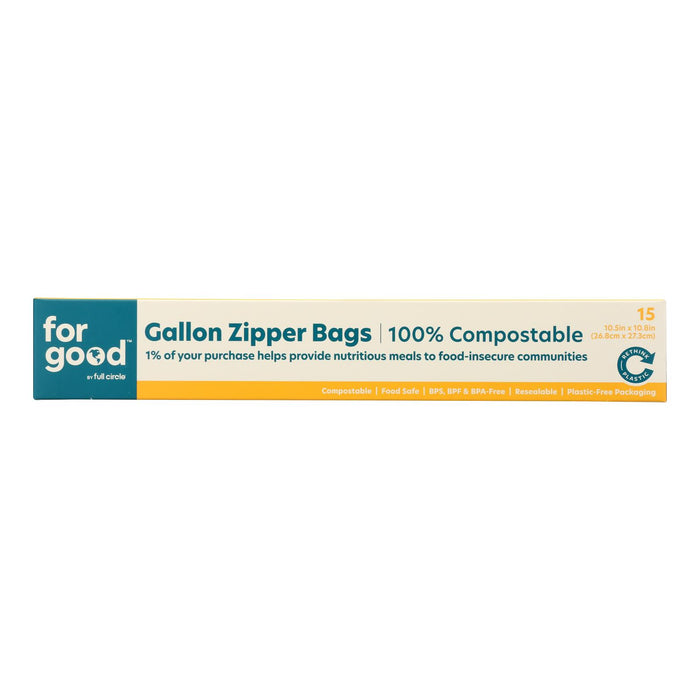 For Good - Gallon Zipper Bags - Case Of 6-15 Ct