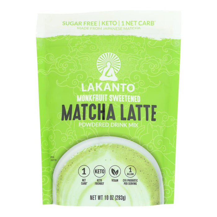 Lakanto Monkfruit Sweetened Matcha Latte  - Case Of 8 - 10 Oz