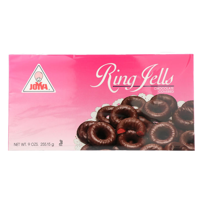 Joyva Chocolate Covered Ring Jells  - Case Of 24 - 9 Oz