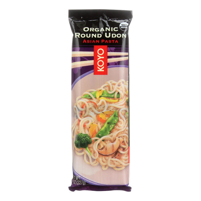 Koyo Organic Round Udon Noodles - Case Of 12 - 8 Oz
