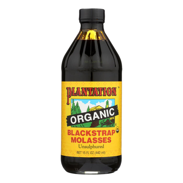 Plantation Organic Blackstrap Molasses Syrup - Case Of 12 - 15 Oz.