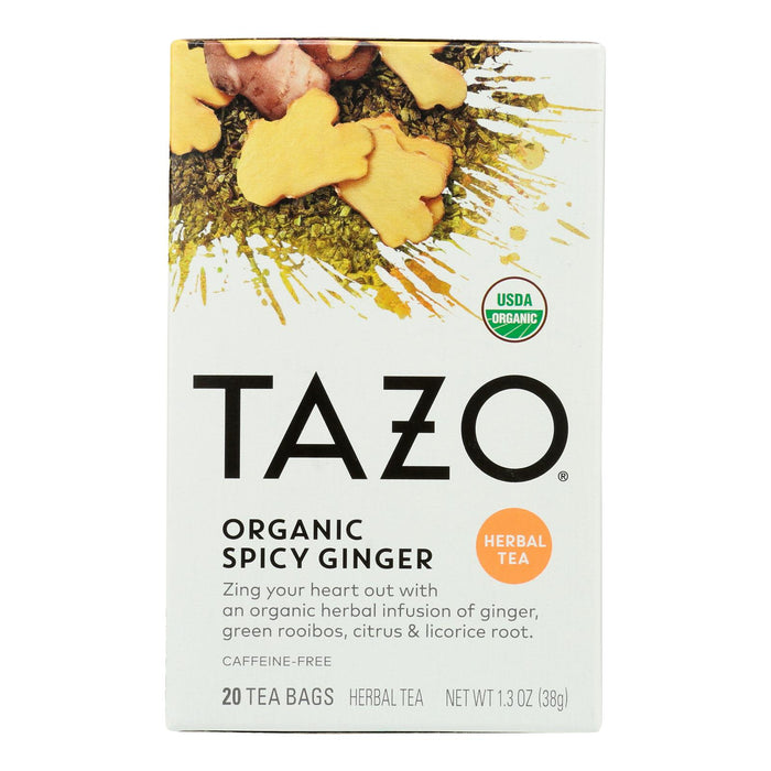 Tazo Tea Organic Tea - Hot & Spicy Ginger - Case Of 6 - 20 Bag