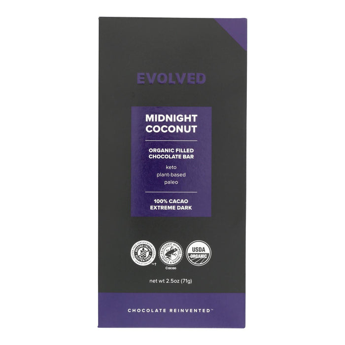 Eating Evolved Chocolate Bar - Midnight Coconut - Case Of 8 - 2.5 Oz.
