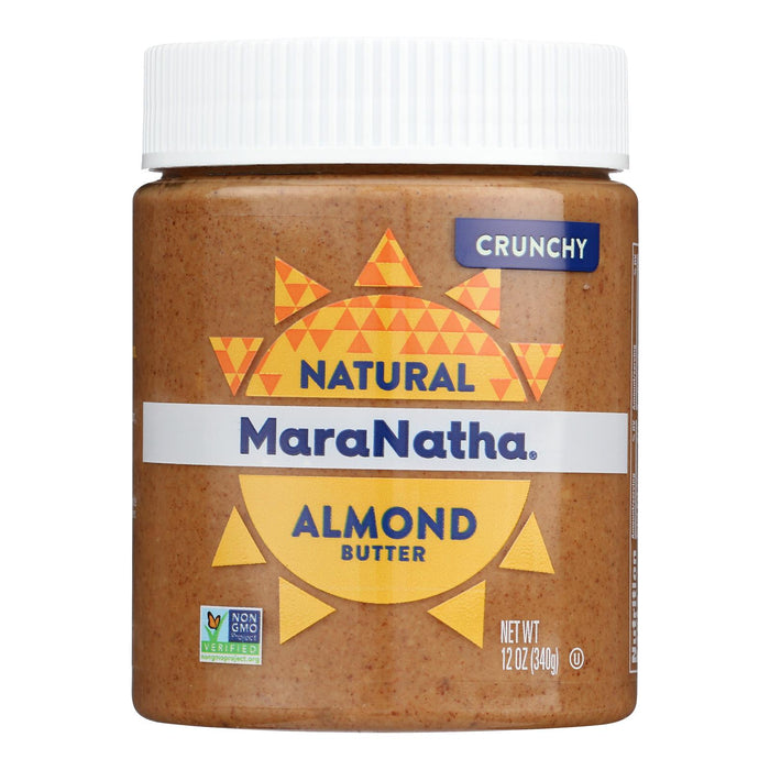 Maranatha Natural Foods Almond Butter - No Stir - Crunch - Case Of 6 - 12 Oz