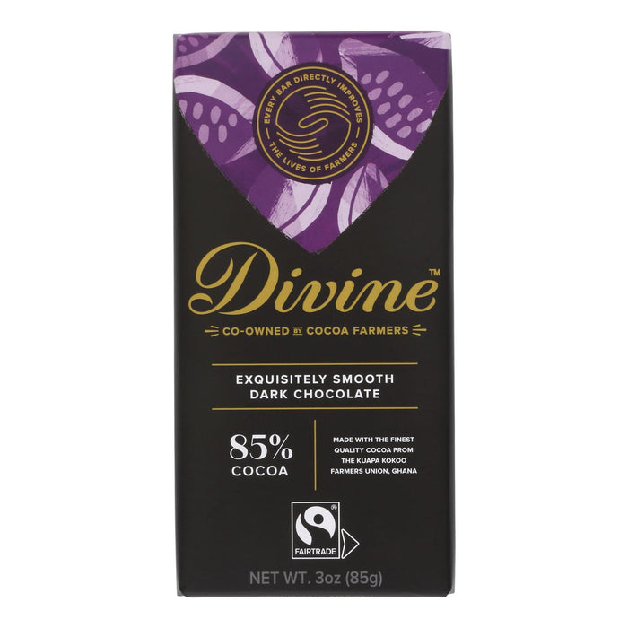 Divine - Bar Dark Chocolate 85% - Case Of 12 - 3 Oz