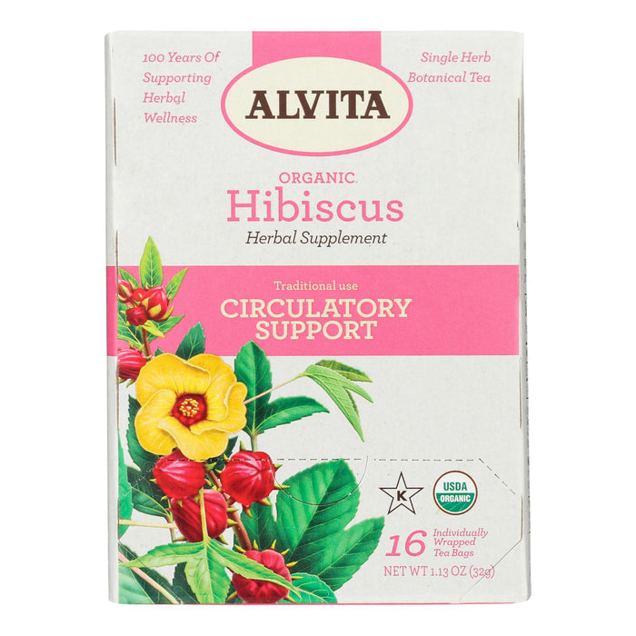 Alvita - Tea Organic 1 Herbal Hibiscus - 1 Each-16 Bag