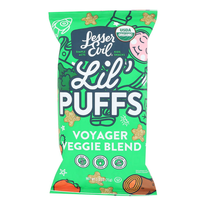 Lesser Evil - Little Puff Organic Veggie Blend - Case Of 5-2.5 Ounces