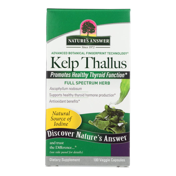 Nature's Answer - Kelp Thallus - 100 Capsules