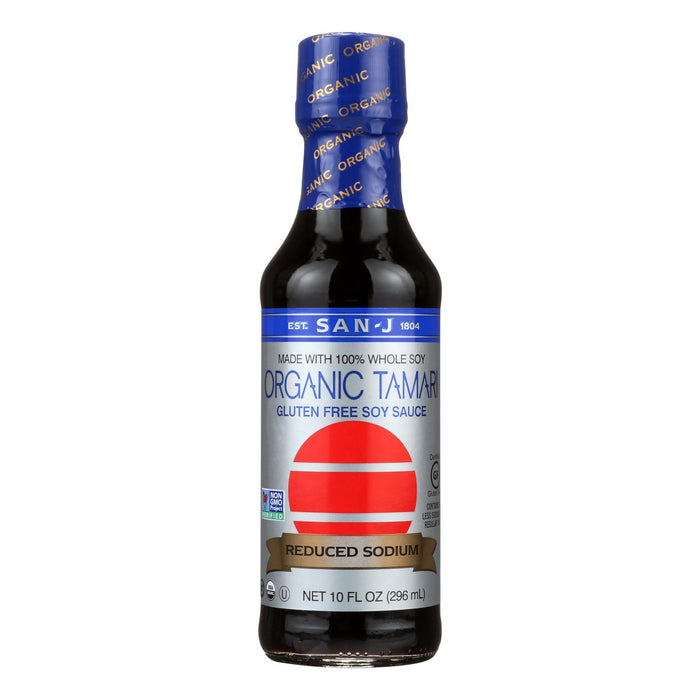 San - J Tamari Soy Sauce - Organic - Case Of 6 - 10 Fl Oz.