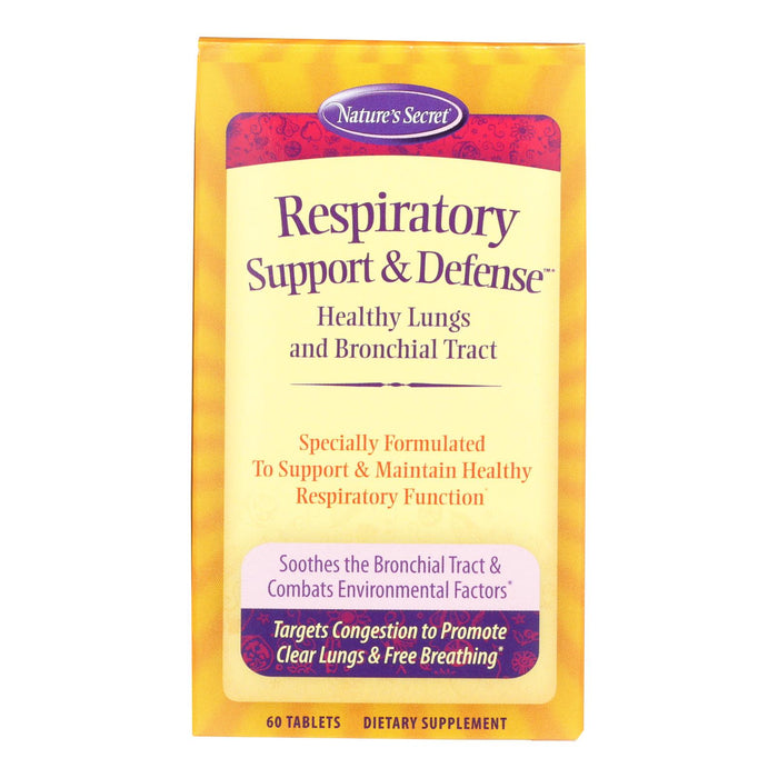 Nature's Secret Respiratory Cleanse And Defense - 60 Tablets