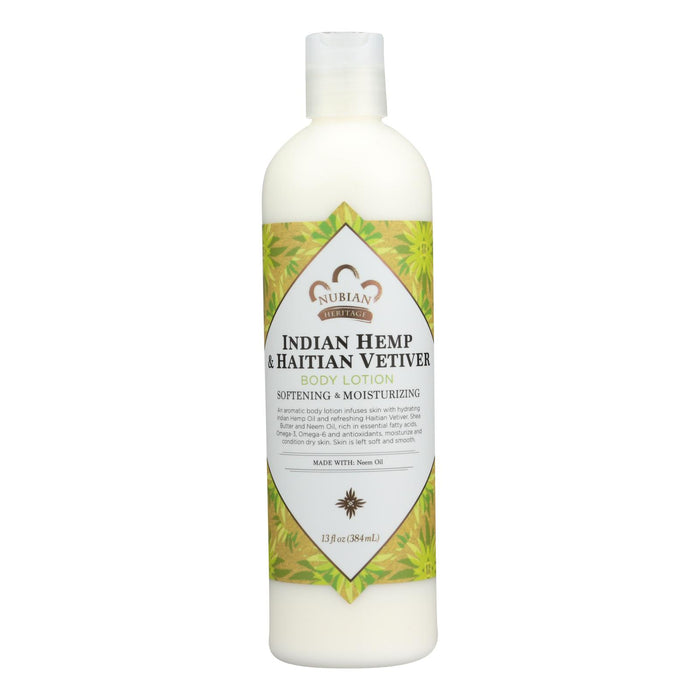 Nubian Heritage Lotionindian Hempandhatian - 13 Oz