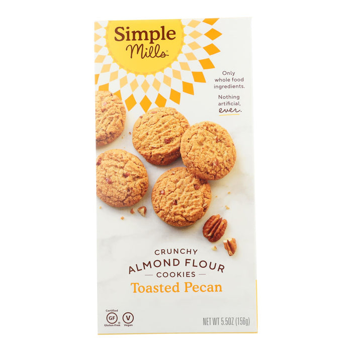 Simple Mills Cookies - Crunchy Toasted Pecan - Case Of 6 - 5.5 Oz